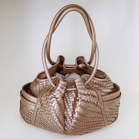 Cole Haan Genevieve Leather Saddle Tote Hand Bag - Picture 3 of 8